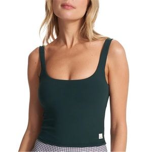 Daily crop top in grass green